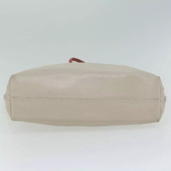 Bottega Veneta Red Woven Leather and Ivory Taupe Leather Tote Bag - Picture 5 of 10